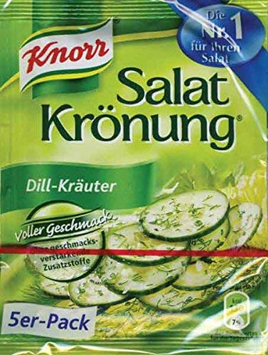 From Germany Knorr Salat Kronung Dill-Krauter Salad Herbs and Dill 5 Pack
