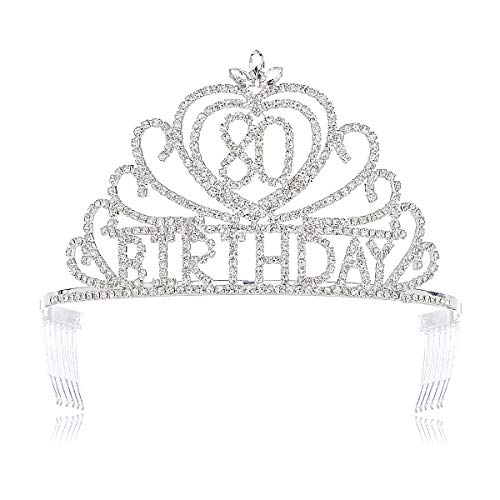 DcZeRong Women 30 Birthday Queen Crowns Rhinestone Tiara Women 30th Birthday Princess Tiaras Crown