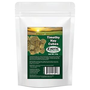 timothy hay cubes 3 lb - 100% all natural, high fiber, sun cured timothy grass food & treat - rabbits, guinea pigs, chinchillas, degus, prairie dogs, tortoises, hamsters, gerbils, rats & small pets