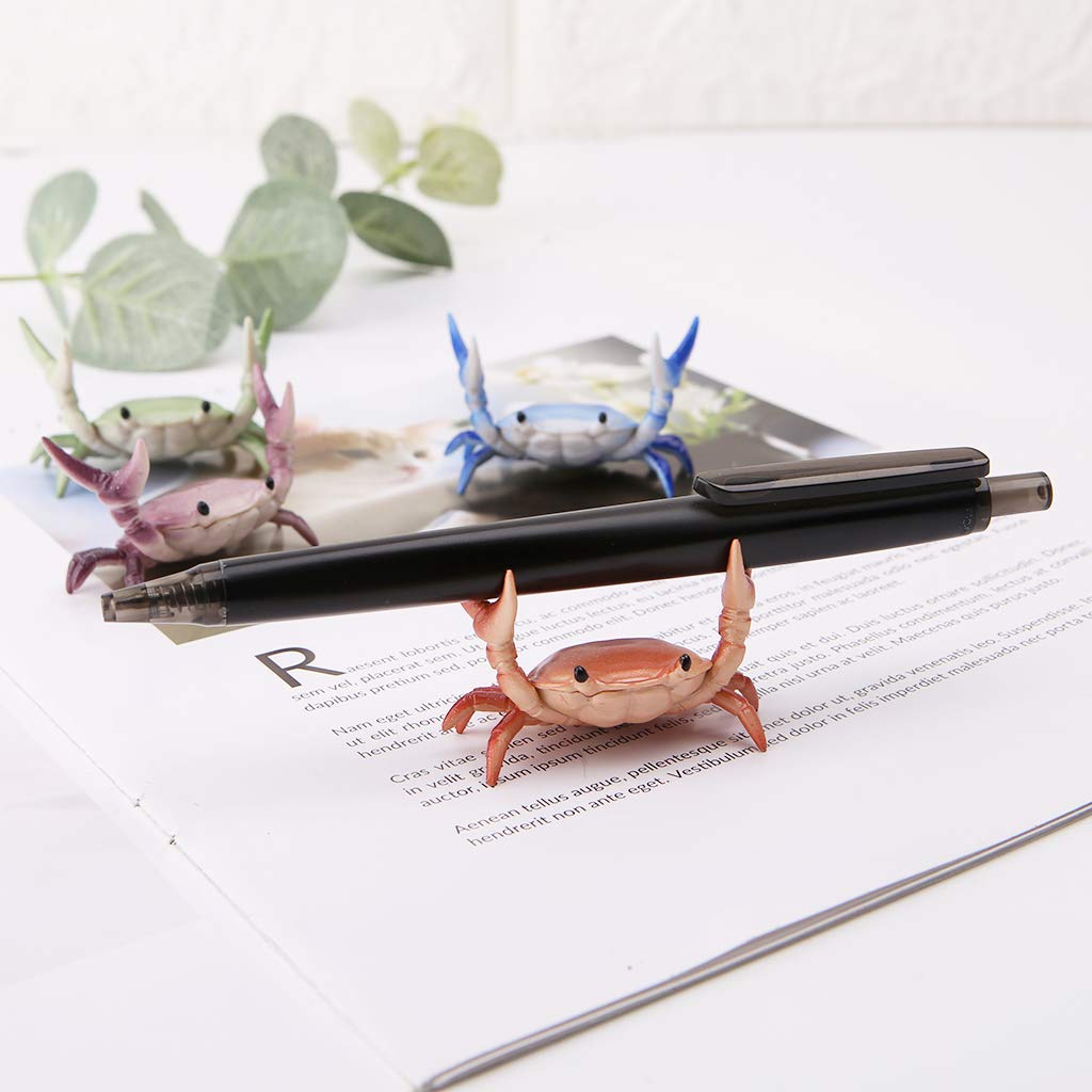 MosBug New Japanese Creative Cute Crab Pen Holder Weightlifting Crabs Penholder Bracket Storage Rack Gift Stationery