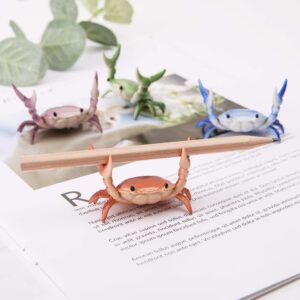 MosBug New Japanese Creative Cute Crab Pen Holder Weightlifting Crabs Penholder Bracket Storage Rack Gift Stationery