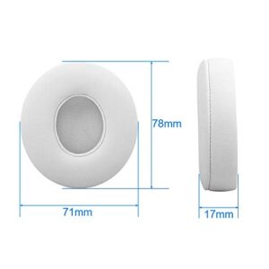 Link Dream Replacement Ear Pads for Beats Solo 2 Solo 3 - Replacement Ear Cushions Memory Foam Earpads Cushion Cover for Solo 2 & Solo 3 Wireless Headphone (White)