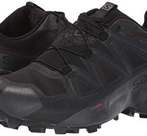 Salomon Speedcross 5 Gore-tex Trail Running Shoes for Women, Black/Black/Phantom, 9.5