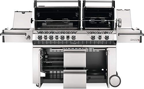 Napoleon PRO825RSBIPSS-3 Prestige PRO 825 RSBI Propane Gas Grill, sq.in. + Infrared Rear & Bottom Range Burner, Stainless Steel