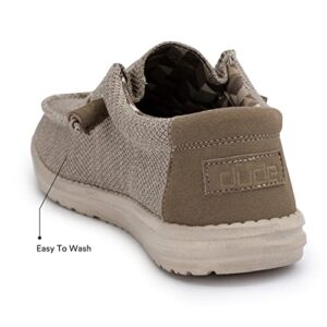 Hey Dude Men's Wally Sox Beige Size 8 | Men’s Shoes | Men's Lace Up Loafers | Comfortable & Light-Weight