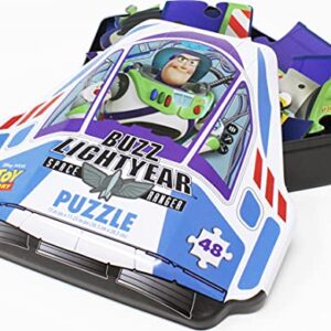 Disney Pixar Toy Story 4 Shaped Buzz Lightyear Tin with 48Piece Surprise Puzzle