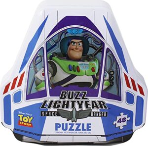 disney pixar toy story 4 shaped buzz lightyear tin with 48piece surprise puzzle
