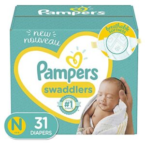diapers newborn/size 0 (< 10 lb), 31 count - pampers swaddlers disposable baby diapers, jumbo pack (packaging may vary)