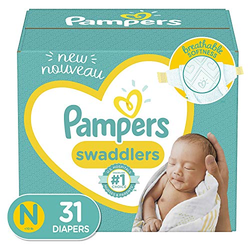 Diapers Newborn/Size 0 (< 10 lb), 31 Count - Pampers Swaddlers Disposable Baby Diapers, Jumbo Pack (Packaging May Vary)