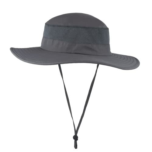 Outdoor Sun Hat UPF 50 Protection Waterproof Fishing hat Face Cover Summer Neck Flap Hat Dark Gray