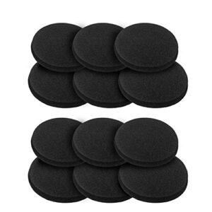 12 pieces activated charcoal carbon filters compost bin replacement filters - 12 round extra thick indoor kitchen countertop compost pail filters, 0.4" thickness