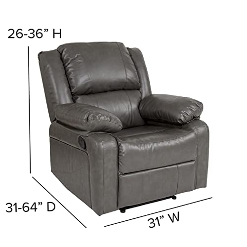 Flash Furniture Harmony Series Gray LeatherSoft Recliner