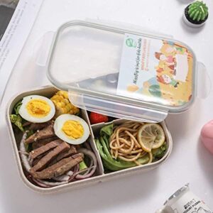 MISS BIG Bento Box, Bento Box for Kids,Ideal Leak Proof Lunch Box Kids,Mom’s Choice Kids Lunch Box, No BPAs and No Chemical Dyes,Microwave and Dishwasher Safe Lunch Containers(White)