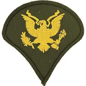 us army, spec-4 - decorative patches, embroidered iron on patch - 3"