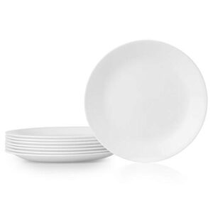 corelle lunch plate, 8 pieces, winter frost white