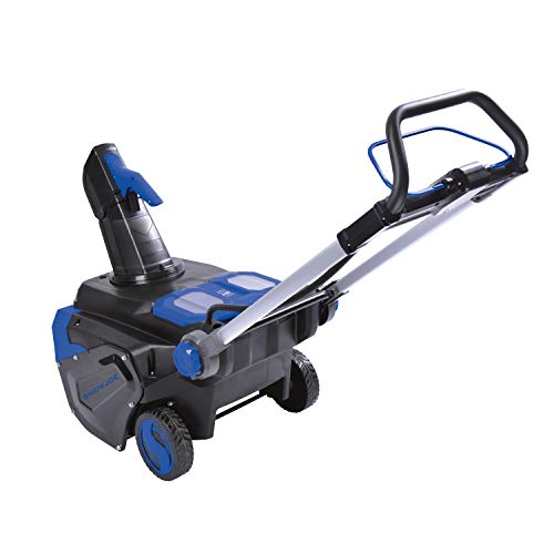 Snow Joe ION100V-21SB-CT 21-Inch 100-Volt Max 5Ah Brushless Lithium-iON Cordless Snow Blower, Blue/Black