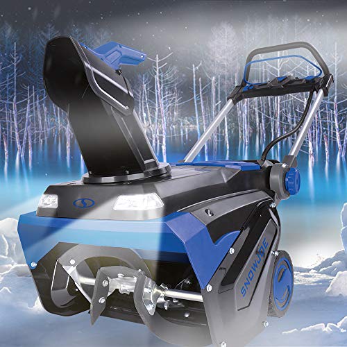 Snow Joe ION100V-21SB-CT 21-Inch 100-Volt Max 5Ah Brushless Lithium-iON Cordless Snow Blower, Blue/Black