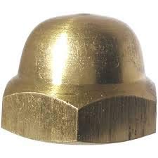 FASTENER DEPOT 3/8inches-16 Acorn Cap Nuts, Solid Brass, Grade 360, Plain Finish, Qty 10 - by Fastener Depot, LLC