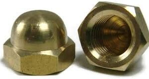 FASTENER DEPOT 3/8inches-16 Acorn Cap Nuts, Solid Brass, Grade 360, Plain Finish, Qty 10 - by Fastener Depot, LLC