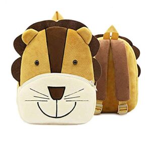 rekome cute animal backpack, cartoon toddler bag for 3-6 years kids, gift for kindergarten kids (lion)