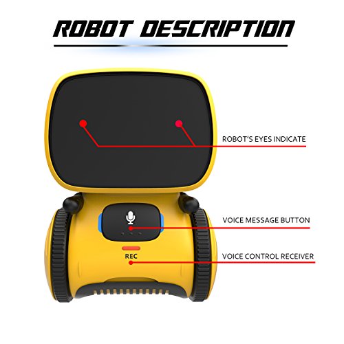 REMOKING Robot Toy, STEM Toys Robotics for Kids,Dance,Sing,Speak Like You,Recorder,Touch and Voice Control, Great Gifts for Kids