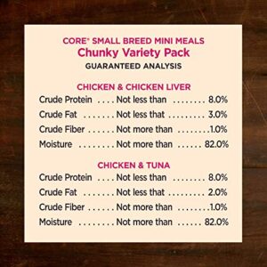 Wellness Core Grain Free Small Breed Mini Meals Chunky Variety Pack, 3 oz (Pack of 12)