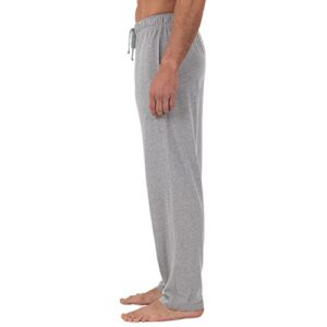 Fruit of the Loom Men's Extended Sizes Jersey Knit Sleep Pant (1-Pack), Light Grey Heather, 2XL Tall