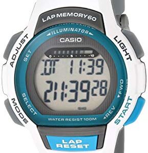 Casio Women's Runner Series Digital Display Quartz Black/White Watch LWS1000H-1AV