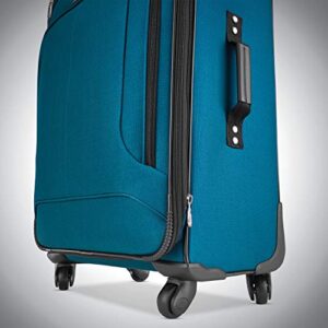 American Tourister Pop Max Softside Luggage with Spinner Wheels, Teal, 3-Piece Set (21/25/29)