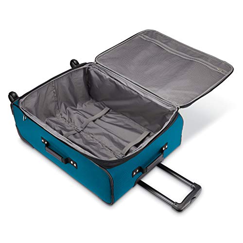 American Tourister Pop Max Softside Luggage with Spinner Wheels, Teal, 3-Piece Set (21/25/29)