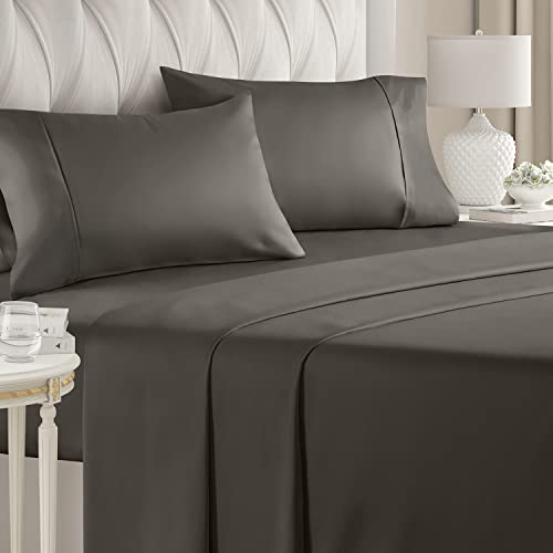 400 Thread Count Cotton - Queen Size Sheet Set - 100% Cotton Sheets - 400-Thread-Count - Sateen Cotton - Deep Pocket Cotton Bed Sheets - Silky & Soft Cotton - Hotel Quality Cotton Sheet for Queen Beds