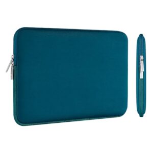 MOSISO Laptop Sleeve Compatible with MacBook Air/Pro, 13-13.3 inch Notebook, Compatible with MacBook Pro 14 inch 2023-2021 A2779 M2 A2442 M1, Neoprene Bag with Small Case, Deep Teal