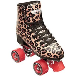 impala sidewalk womens roller skates - leopard/red - size 8