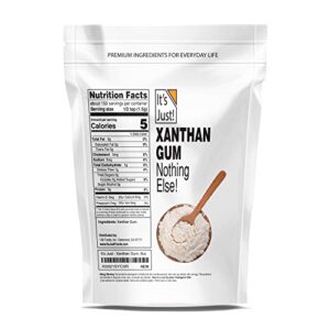 It's Just - Xanthan Gum, 8oz, Keto Baking, Non-GMO, Thickener for Sauces, Soups, Dressings, Packaged in USA