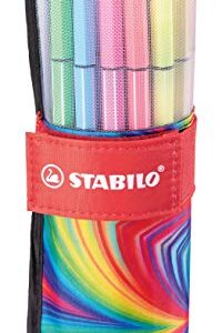 STABILO Premium Fibre-Tip Pen Pen 68 - ARTY - Rollerset of 25 - Assorted Colours