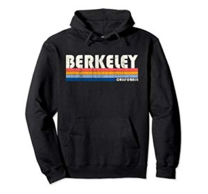 vintage 70s 80s style berkeley, ca pullover hoodie