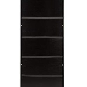 OneSpace Essentials 5-Tier Bookshelf, Black