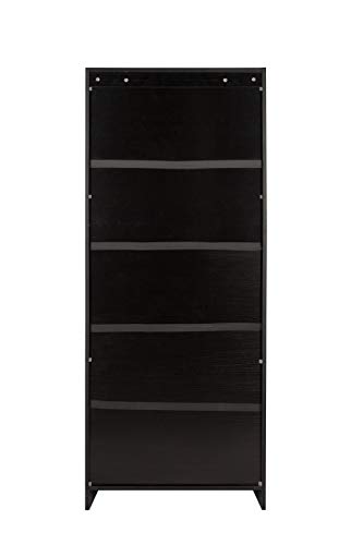 OneSpace Essentials 5-Tier Bookshelf, Black