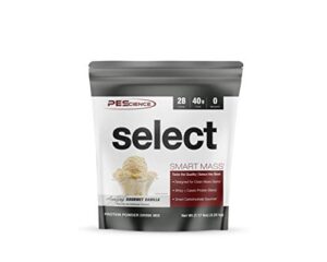 pescience select smart mass, gourmet vanilla, 28 servings, clean mass gainer powder