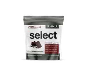 pescience protein powder supplement select smart mass, gourmet chocolate, 28 servings, clean mass gainer powder, 3.25 kilogram