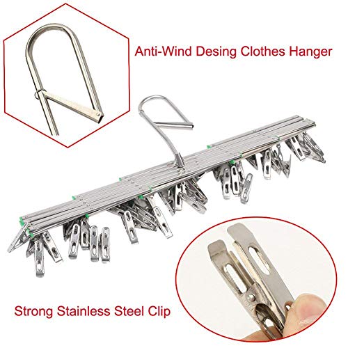 Sock hanger sock airer clothes drying pegs rack bra laundry clotheshorse swivel hook foldable travel Hanging Gloves Rustproof stainless steel Anti-wind folding Multipurpose dryer underwear dryer