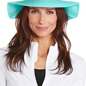 Coolibar UPF 50+ Women's Brighton Chlorine Resistant Bucket Hat - Sun Protective (Large/X-Large- Tropical Mint)