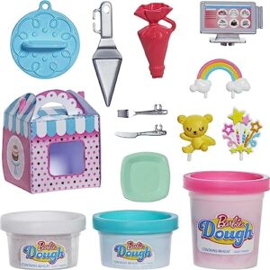 Barbie Cake Decorating Playset with Blonde Doll, Baking Island with Oven, Molding Dough & Toy Cake-Making Pieces [Amazon Exclusive]