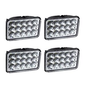 AMUNIESUN 4PCS 4X6 LED Headlights For Chevy Suburban C10 C20 K10 K30 K5 Blazer (1981-1987) Pick Up Trucks, Sealed High Low Beam DOT APPROVED H4651 H4642 H4652 H4656 H4666 H4668 H6545 Conversion Kit