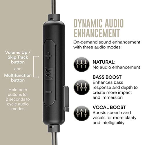 MEE audio BTX2 Bluetooth Wireless MMCX Adapter Cable with aptX & aptX Low Latency, Microphone & Remote, Bluetooth 5.0, IPX5 Sweat Resistance, Black (BTX2-BK)
