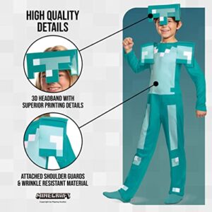 Disguise Minecraft Armor Boys' Jumpsuit Costume Blue, Small (4-6)