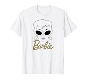 barbie 60th anniversary gold glasses t-shirt