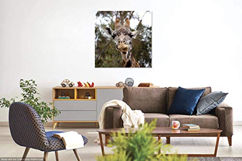 Funny Giraffe Photo on CANVAS Fine Art Print Zoo Animal Photography Children's Room Decor Ready to Hang