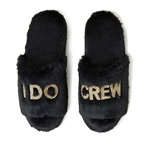 Dearfoams Women's Bridal I Do & I Do Crew Giftable Slide Slipper, Large