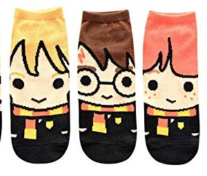 Harry Potter Cute Chibi Character Art Juniors/Womens 5 Pack Ankle Socks